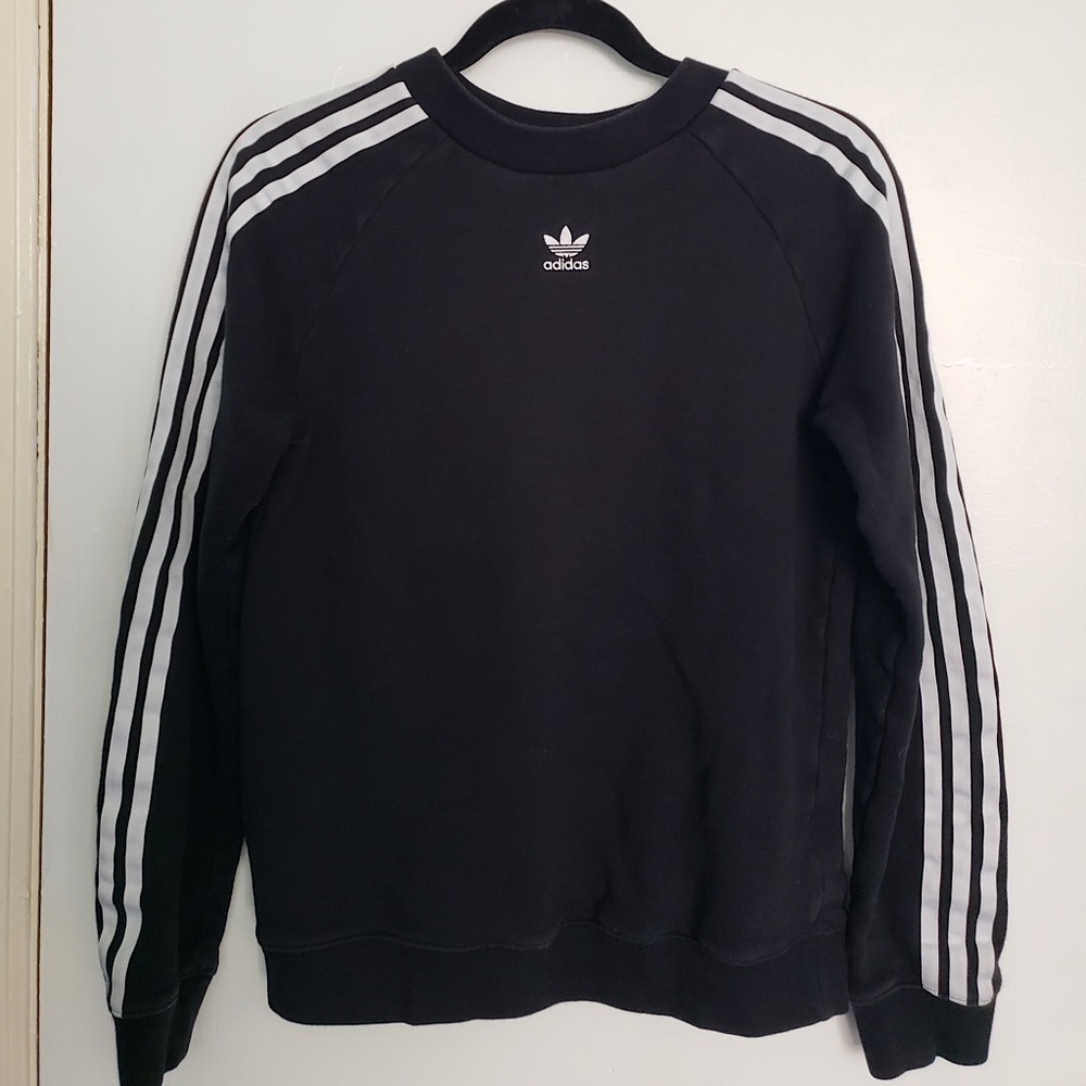 ADIDAS TRF Crew Sweater — Black & White